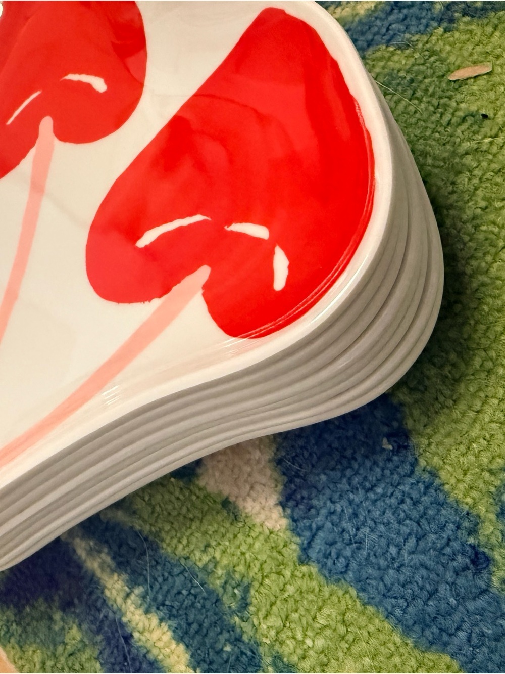 8 cherry heart plates